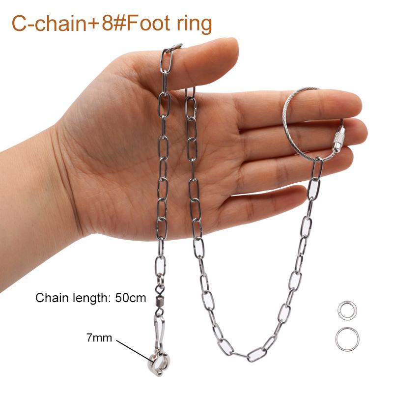 Parrot Stainless Steel Foot Ring Chain Opening Activity Ring for Lovebird Cockatiel Parakeet Bird Stand Anklet Bird Leg Rings