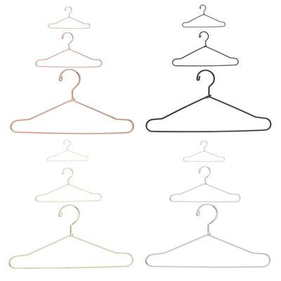 10pcs High Quality 1/6  Wardrobe  Accessories Dress Clothes Hanging Mini Hangers Metal