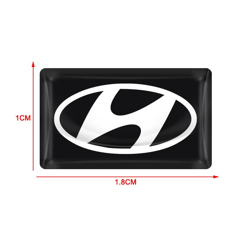 New Carbon Fiber Steering Wheel Car Logo Emblem 3D Stickers For Hyundai Fe Sonata Solaris Azera Creta I30 IX25 IX35