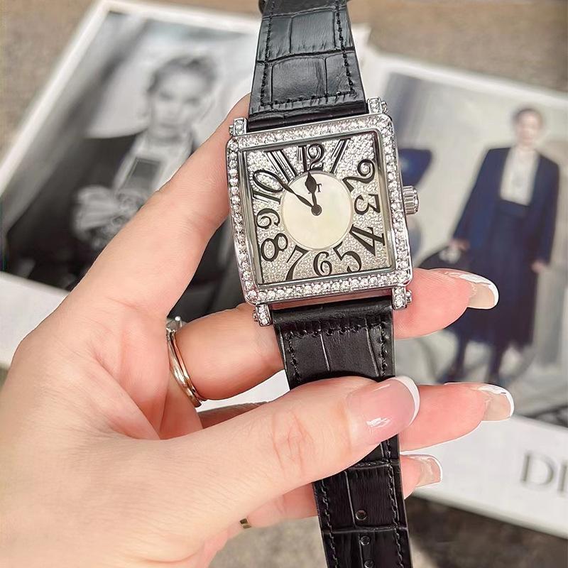 Diamond-Studded Square Watch, Women'S Domineering Large Dial, Casual Fashion, Japanese And Korean Watches, Trendy Luxury And High-End Sense