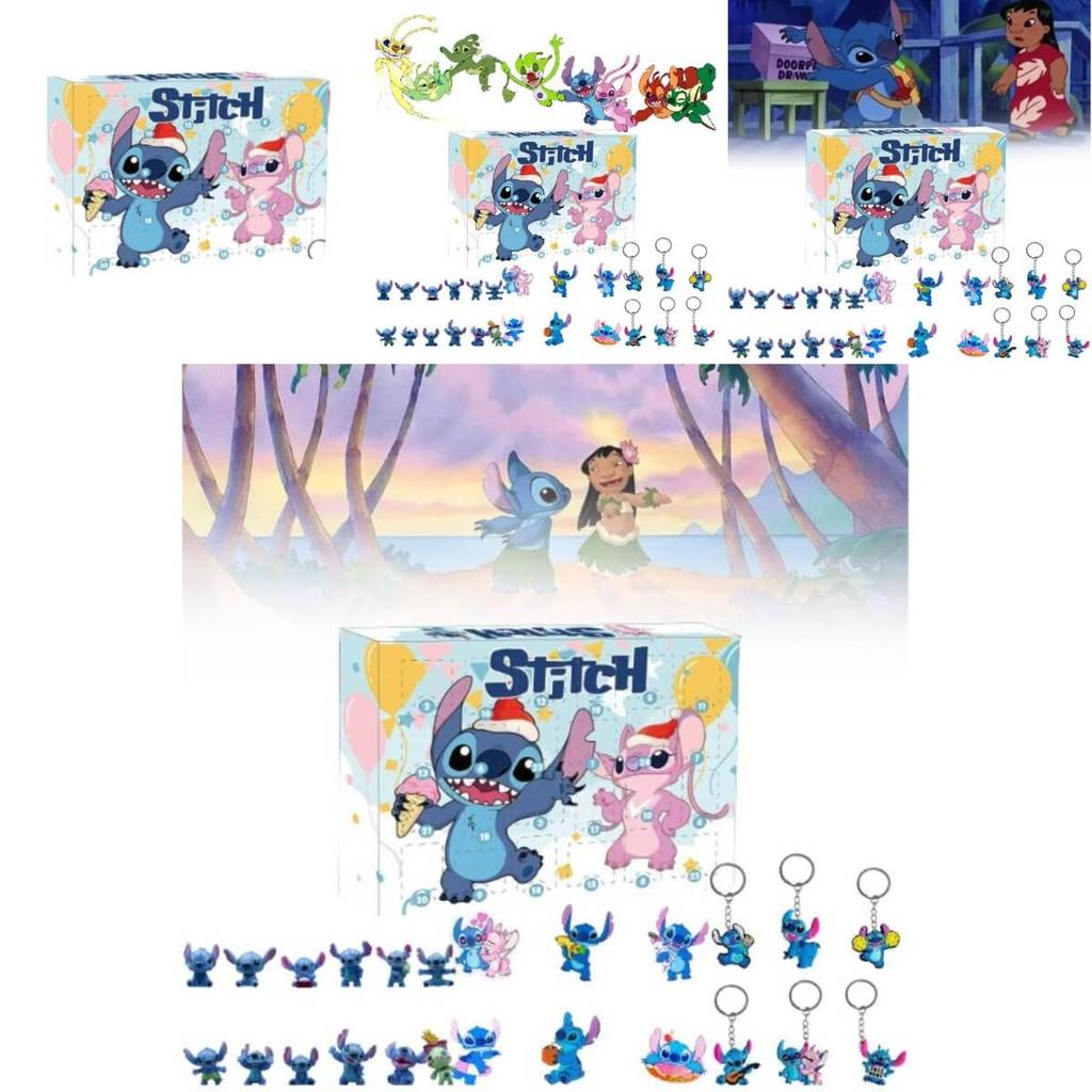 Stitch Christmas Countdown Calendar With 24 Keychain Toys For Holiday Gift And Interactive Play