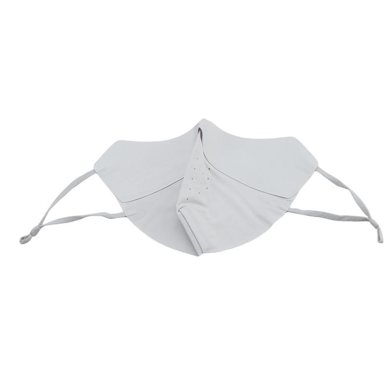 

Солнцезащитная маска для лица из ледяного шелка 3D для женщин, для велоспорта, защита от УФ-излучения, однотонная, дышащая, маска для охоты, бега, спорта светло-серый