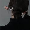 Chinese Punk Ruby Pendant Sword Hairpin Fashion Simple Modern Headdress Back Of The Head Pan Hair Ornament Fashion Retro New