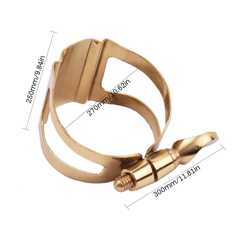 Single Screw Adjustment Saxophone Ligature Compact Durable Ligature Professional Sax Mouthpiece for Alto/Tenor/Soprano Saxophone