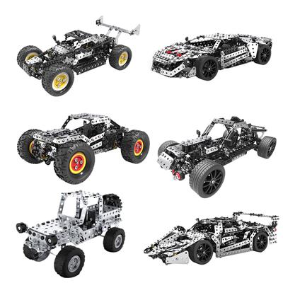 3D Metal Building Block Kit Creative DIY Racing Off-road Vehicle Model Screws And Nuts Disassembly Car Children's Education Toys