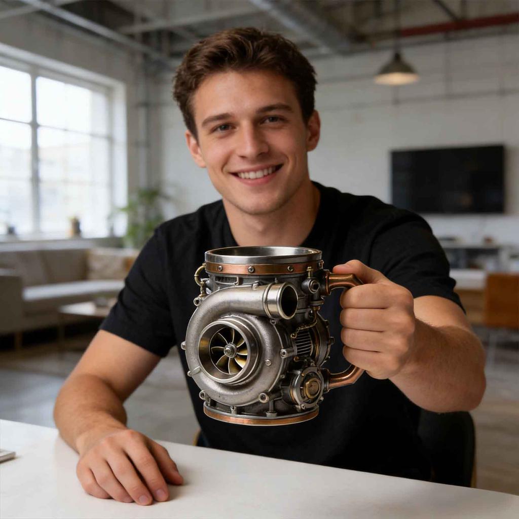 10,14oz Hrnček na kávu s tematikou motora, Personalizovaný hrnček na kávu, Kreatívny hrnček na kávu s motorom auta, Perfektný darček pre automobilových nadšencov.