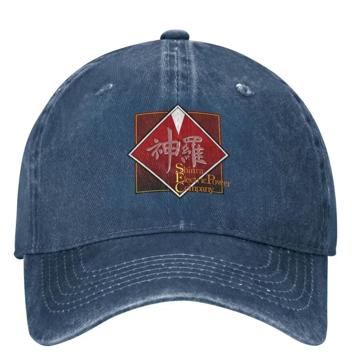 Final Fantasy Shinra Electric Power Company Baseball Cap Merch For Men Women Vintage Distressed Washed Hats Headwear Adjustable One Size