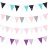 Triangle Flag Bunting for Kindergarten Decoration - Children's Room & Birthday Party Decor with Girlish Heart Design