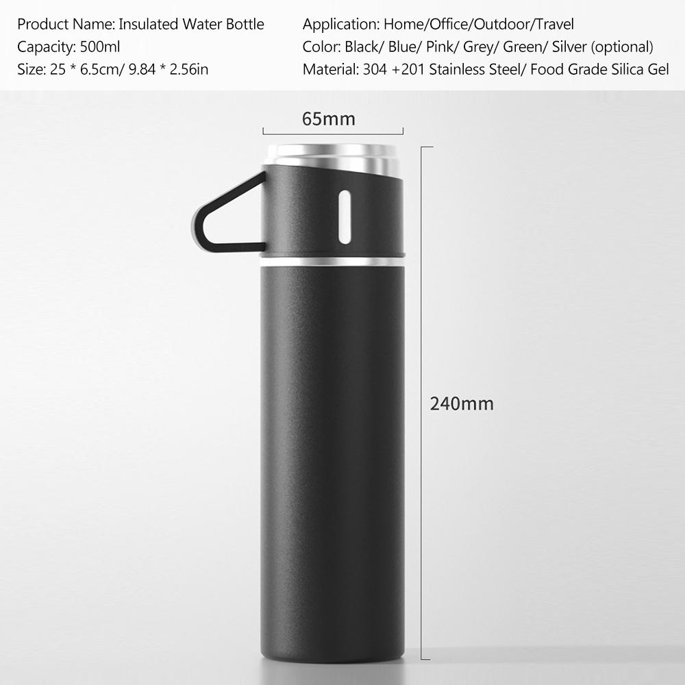 Dvouvrstvá nerezová vakuově izolovaná láhev na vodu Hrnek na kávu termoláhev 12H udržuje teplo