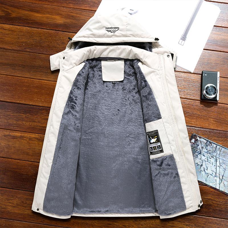 Spring and Autumn Versatile Jacket Men's and Women's Youth Casual Outdoor Jacket White Single Punch Jacket Hooded Removable