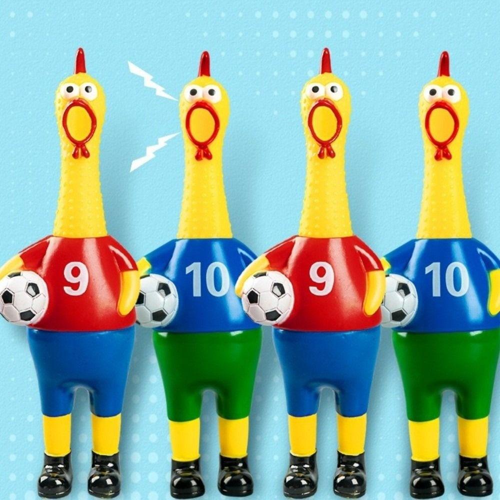 Stress Screaming Chicken Dog Toys Soccer Style Screaming Chicken Pinch Toy