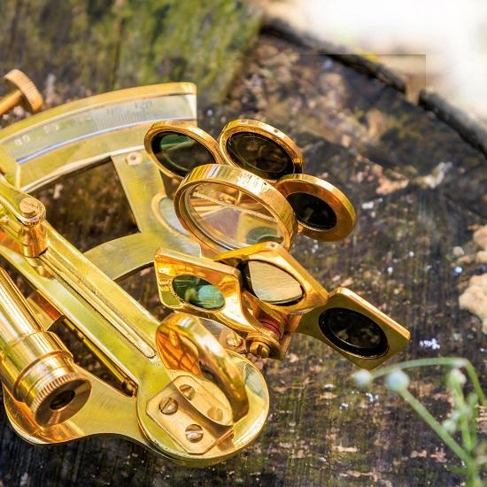 Handmade Brass Sextant Polished Nautical Maritime Decor