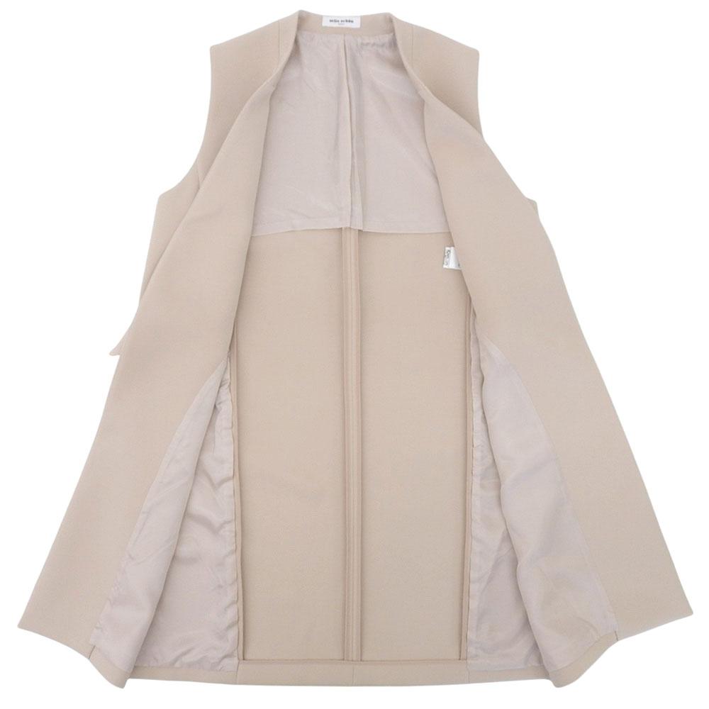 Mila Schoen Beautiful Long Gilet Coat for Women, Beige, Size 42 Coat 42 beigeUsed
