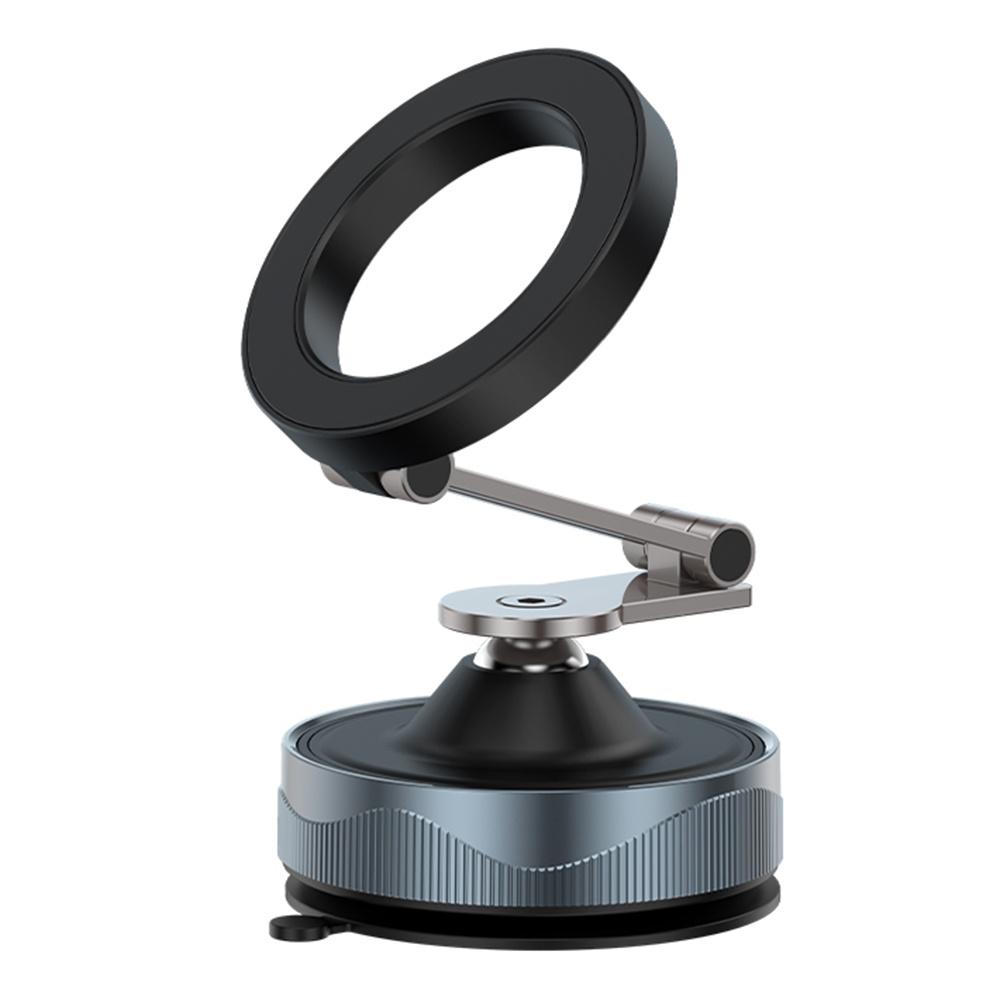 

X30 360° Vacuum Magnetic Car Phone Holder Suction Cup Foldable Cell Phone Stand Mount for Auto/Car Black