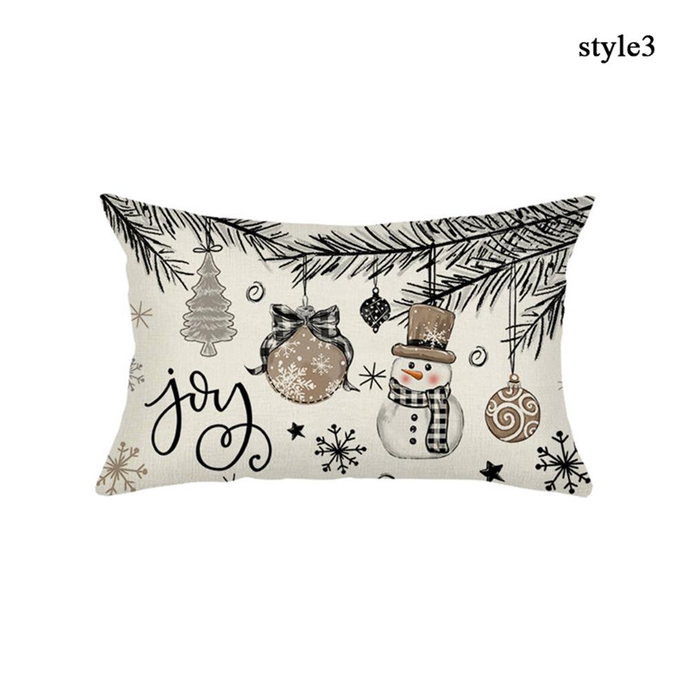 Merry Christmas Cushion Case Red Cushion Cover Throw Pillow Case Sofa Home Decorative Pillows Cover New Year Pillowcase Gift