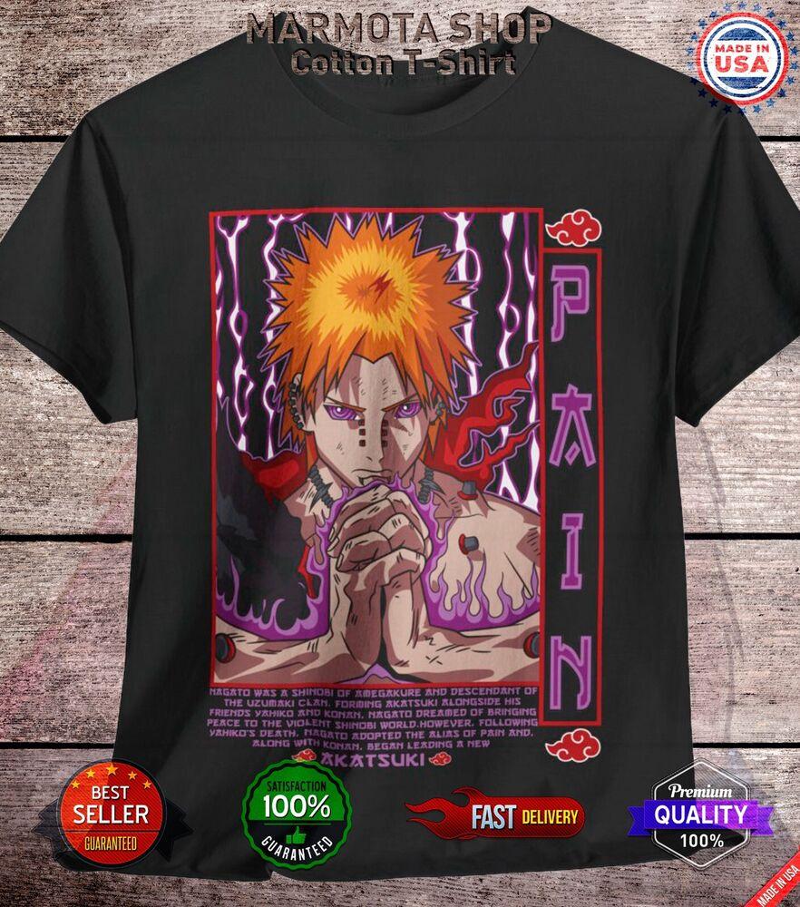 

Pain T-Shirt Naruto Shippuden Itachi Uchiha Anime Soft Tee Manga Shirt Unisex S