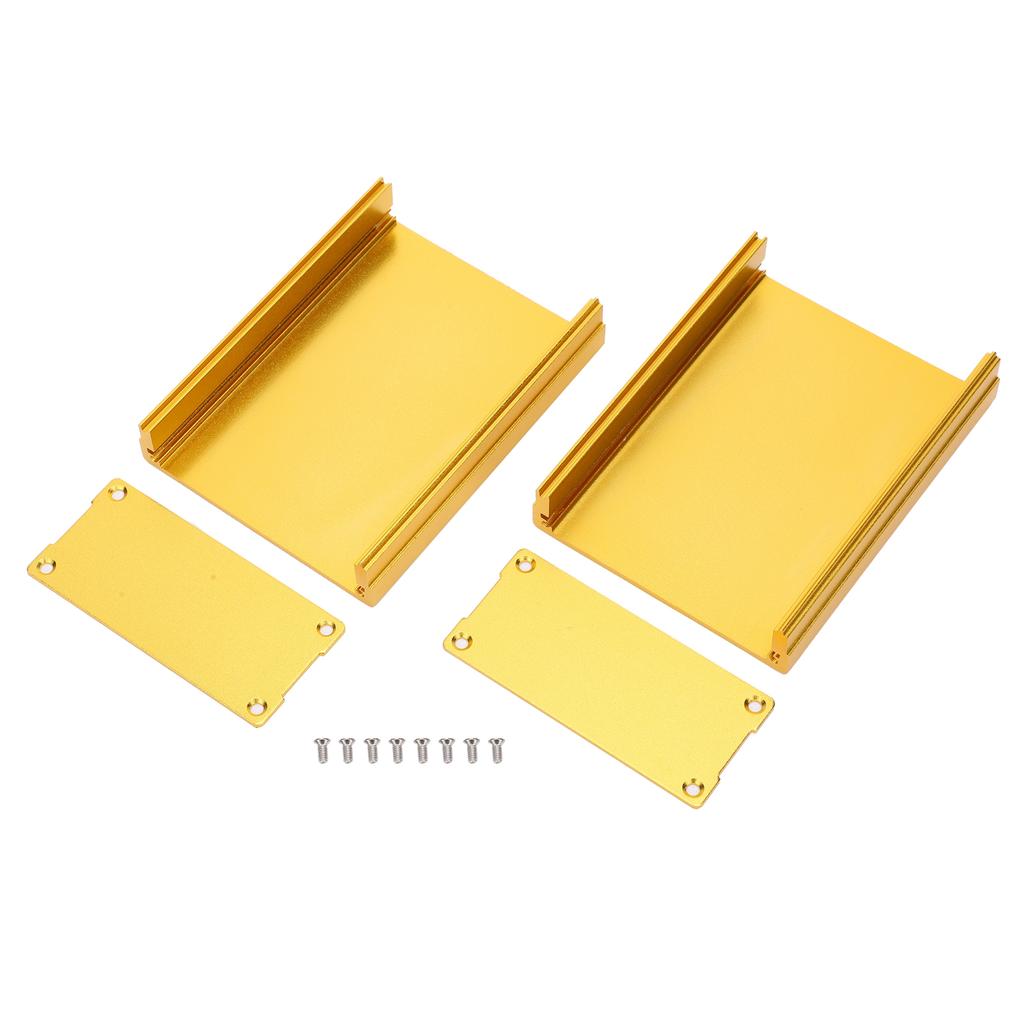 Split Type Housing Project Box Golden Enclosure Case Aluminium Alloy Waterproof for GPS Decoder Circ