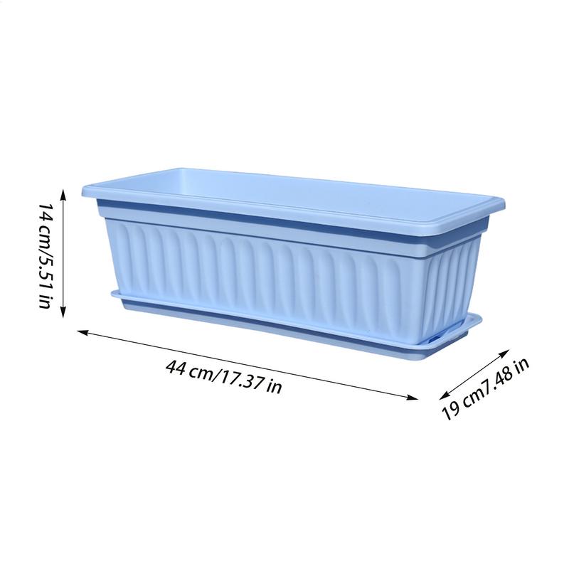 Window Planter Box Window Boxes Outdoor 6X Weather Resistant Container Built-in Drainage Holes Accessories For Growing