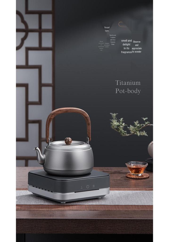 Portable Pure Titanium Kettle Teapot for Brewing and Boiling