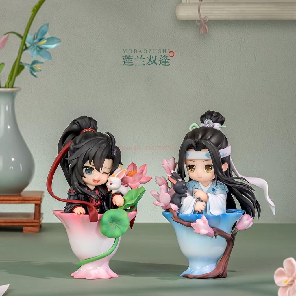 Original Mo Zao Zu Shi Blind Box Porcelain Rhyme Flower Language Series Q Version Anime Peripheral Weiwuxian Lanwangji Model Toy
