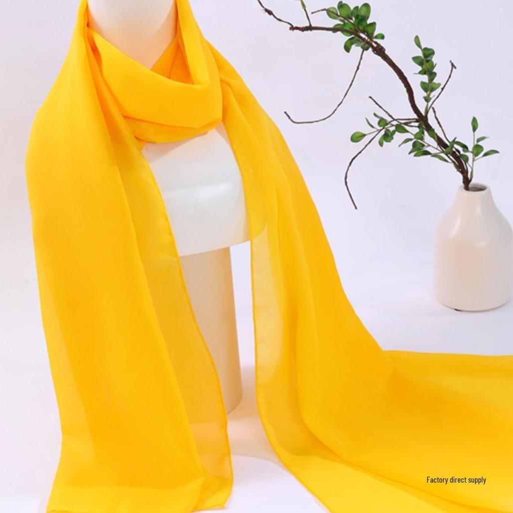 Scarlet Silk Square Dance Shawl - Women's Versatile Spring Scarf