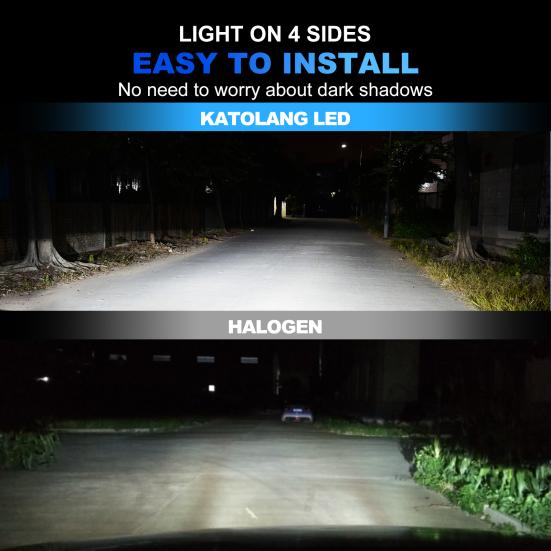 2Pcs LED Headlight Bulbs High Brightness IP68 Waterproof 10000LM 6000K White Light H7