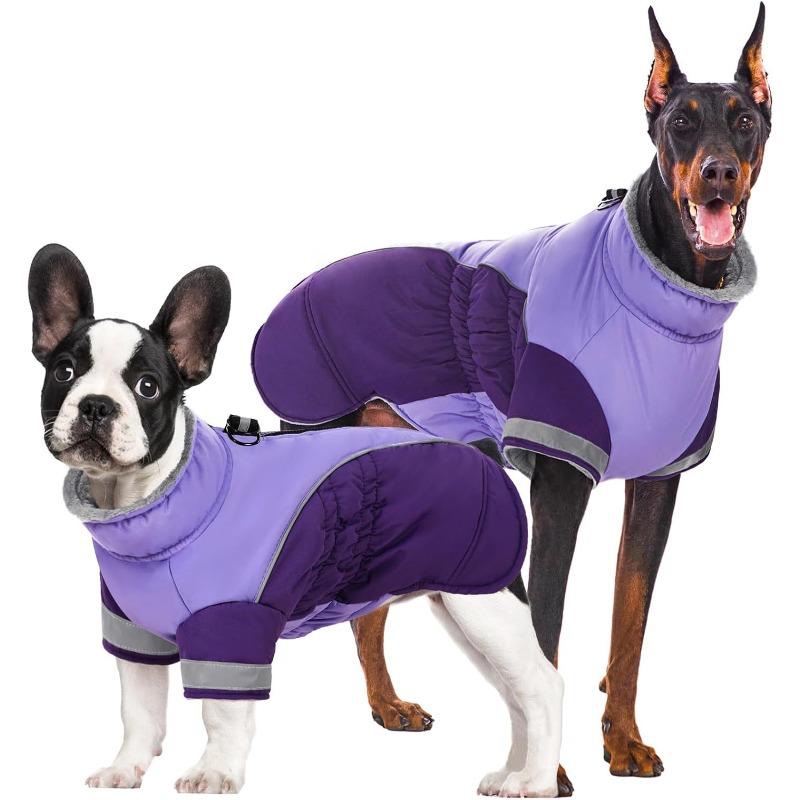 

Winter Dog Clothes Warm Dogs Coat Autumn Puppy Large Dog Pet Clothing Small Dogs Accessories Luxury Pets Costumes Supplies S фіолетовий