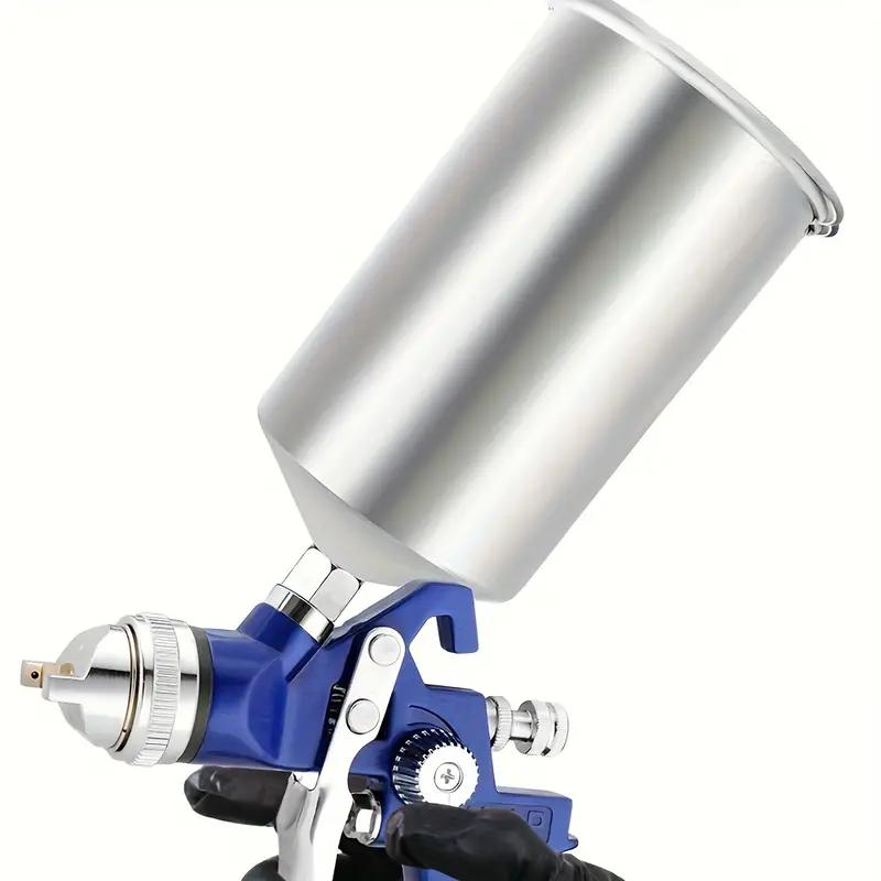 1000ML Metal Spray Gun Cup - Gravity Feed Refillable Paint Sprayer Pot For Automotive Crafts Painting Spray Gun Accessories