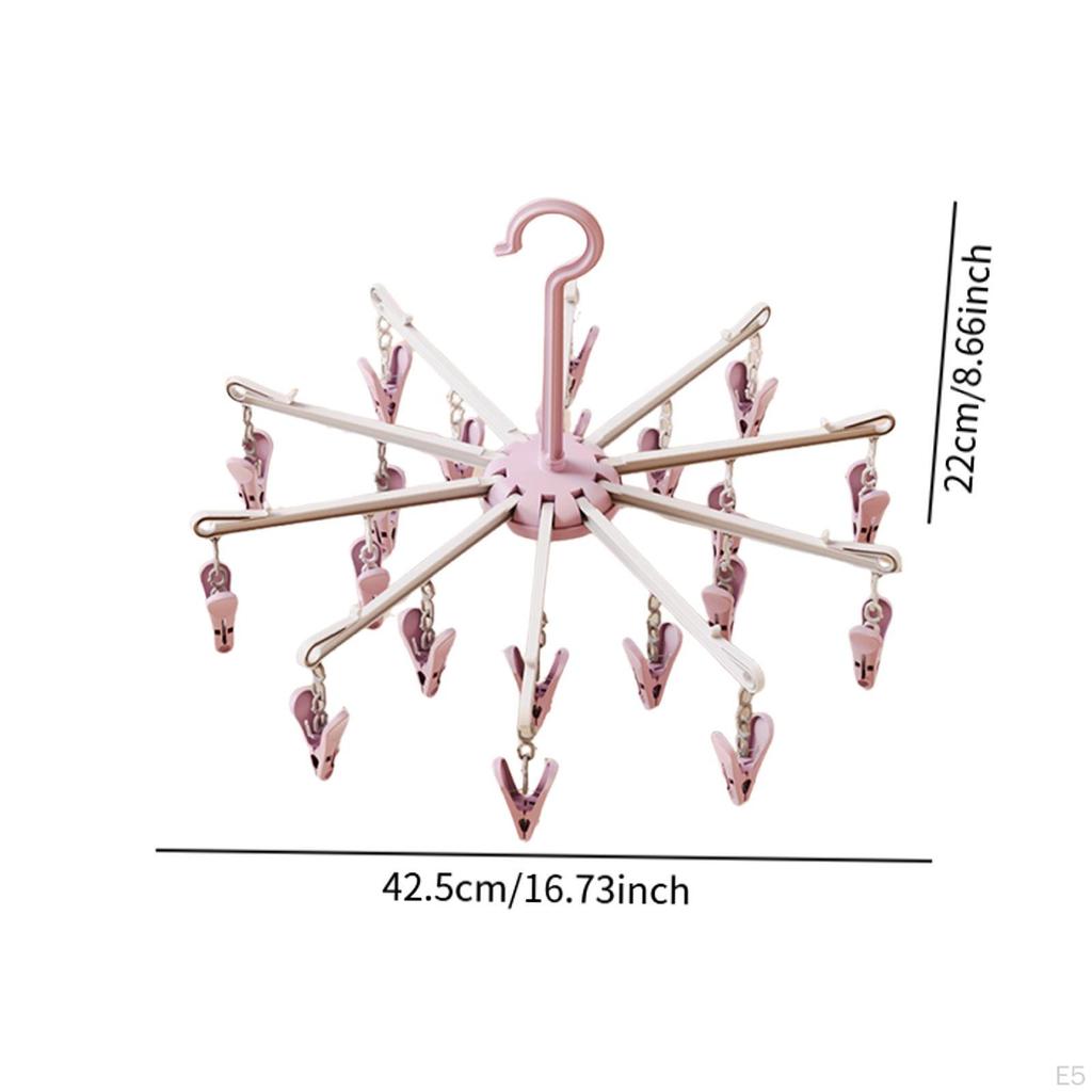 20 Clip Sock Hanger for Laundry Drying Rack with Clips Diaper And Underwear