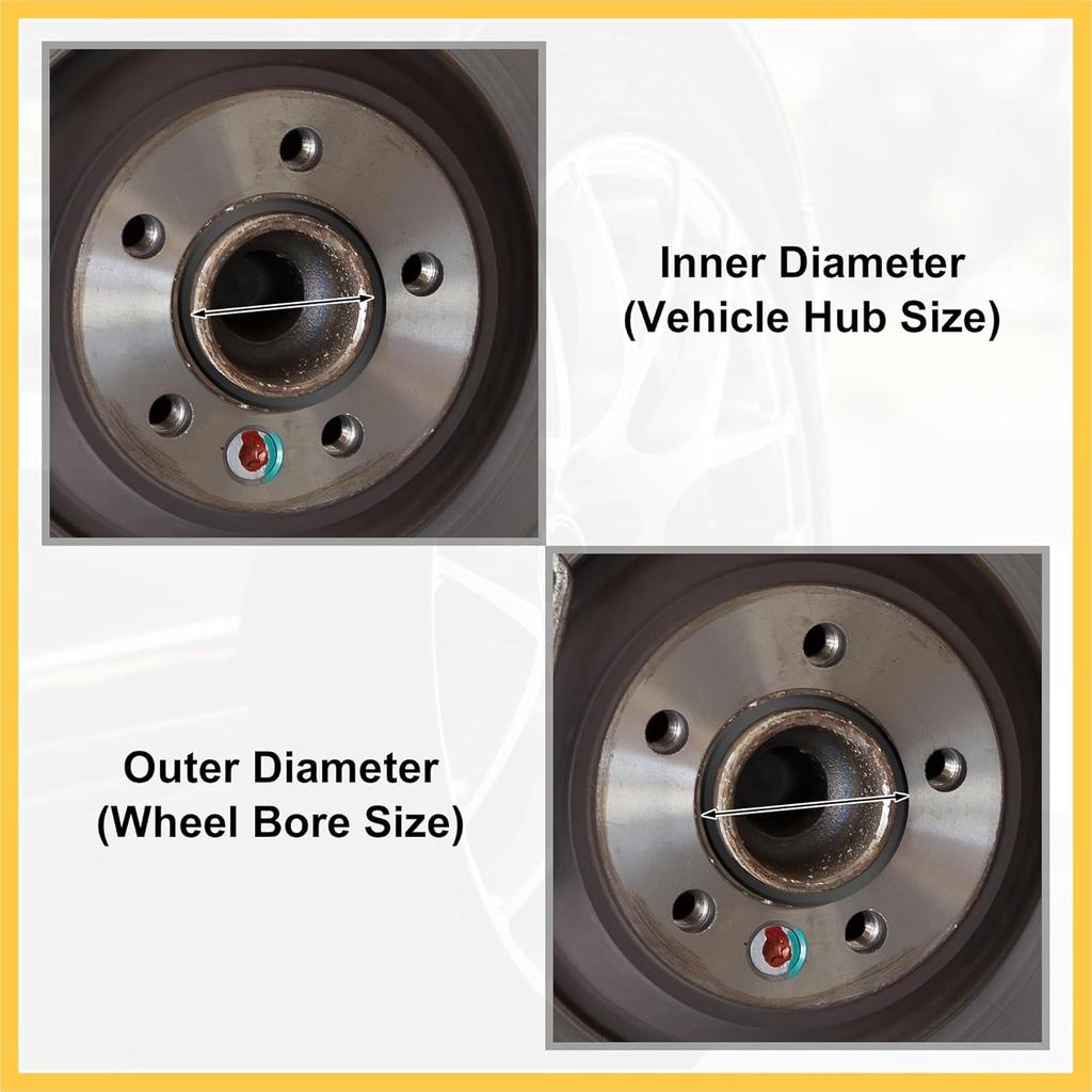 4pcs Plastic 77.8mm to 108mm Car Hub Centric Rings Wheel Bore Center Spacer Auto Replacement Parts