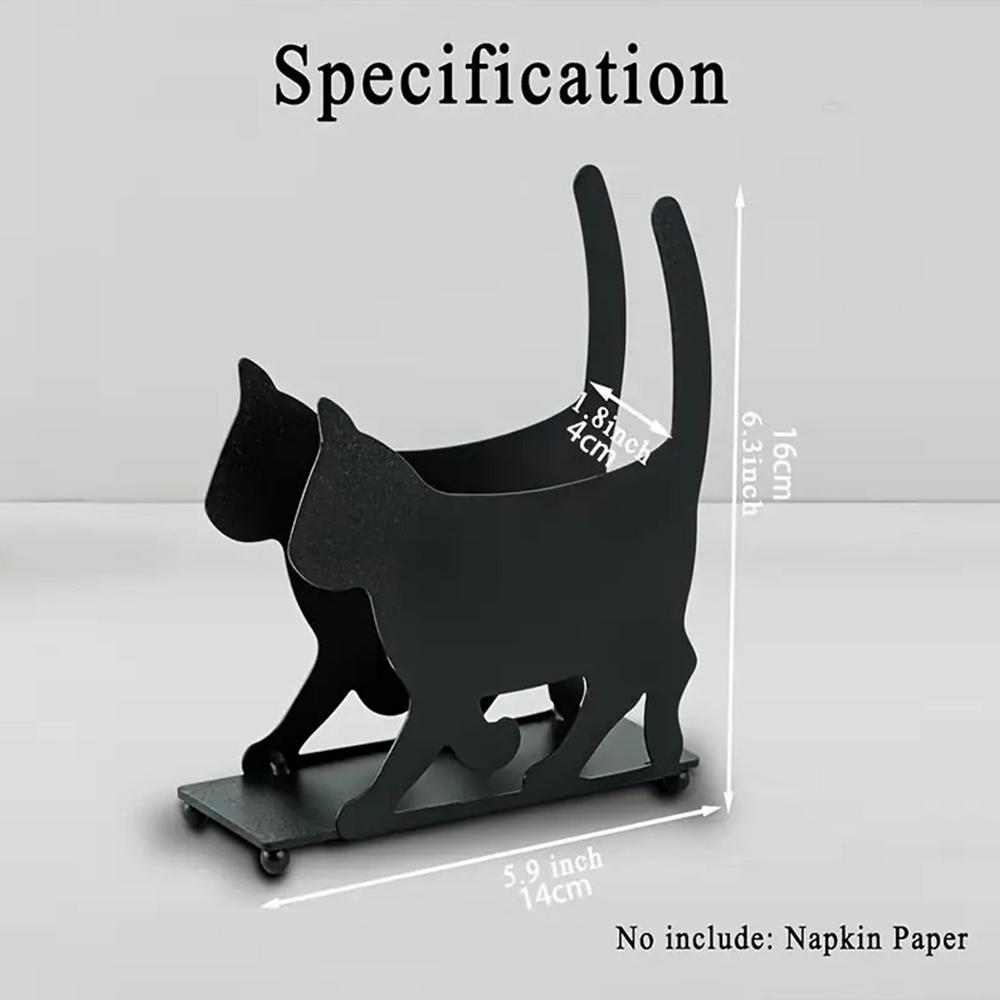 

Napkin Dispenser Cute Cats Serviette Dispenser Cute Cats Napkin Holder For Table For Kitchen Bathroom Bar Outdoor Restaurant чёрный