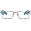 Vintage Metal Half Frame Reading Glasses Men's Business High Definition Anti Blue Light  Far Sight Eyeglasses with Diopter +2.5