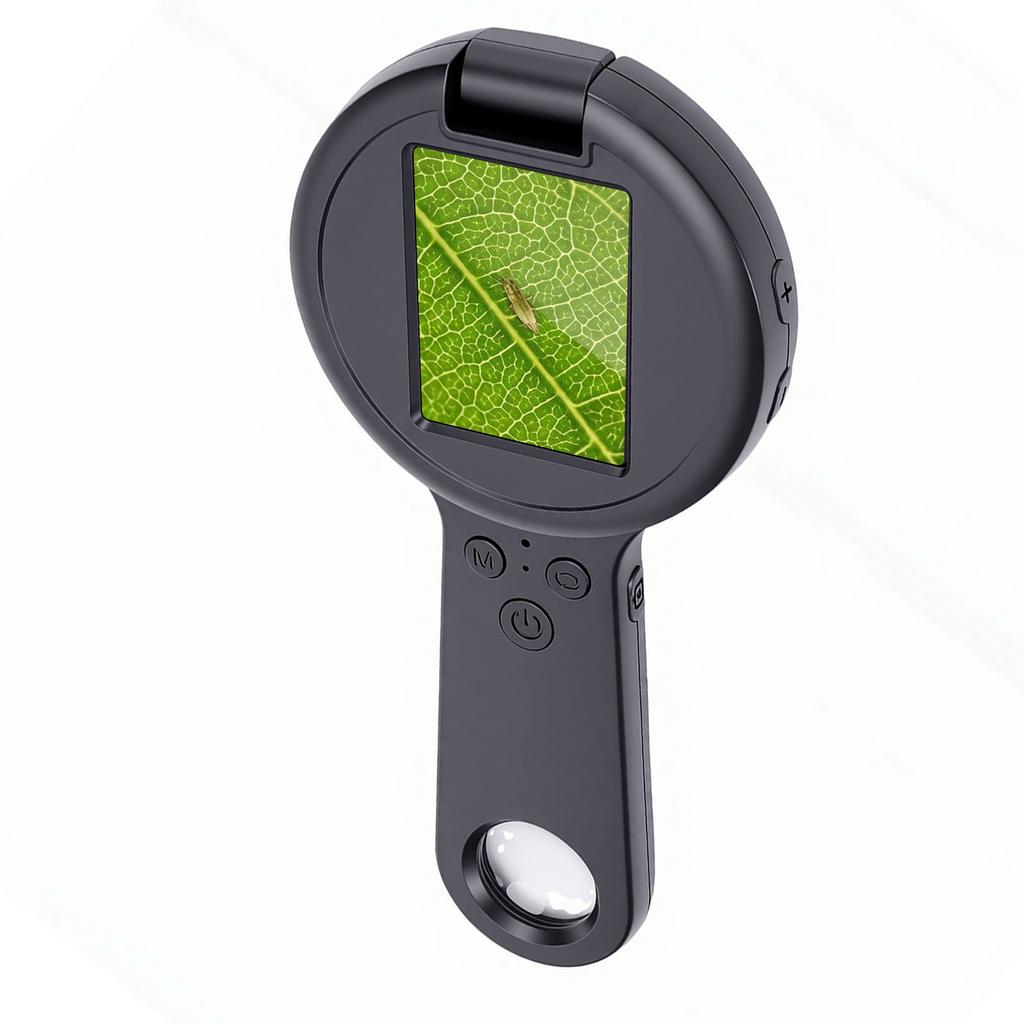 Handheld Magnifier Digital Microscope 2 Inch Screen 500x Magnification Handheld Magnifying Glass Microscope with LEDs