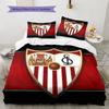 Sevilla FC Patrón Juego de Ropa de Cama Colcha Decoración del Hogar Regalo (1 funda nórdica + 2 fundas de almohada sin relleno.)