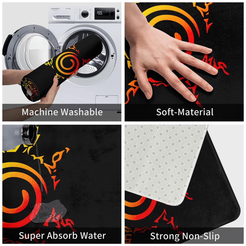 Anime Narutos Uzumaki Itachi Front Door Floor Entrance Mat Indoor Kitchen Bathroom Doormat Toilet Carpet Rug