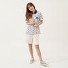 New MLB Base Logo SS22 Polo Shirt Women's Cream 3FPQM5023-50CRS