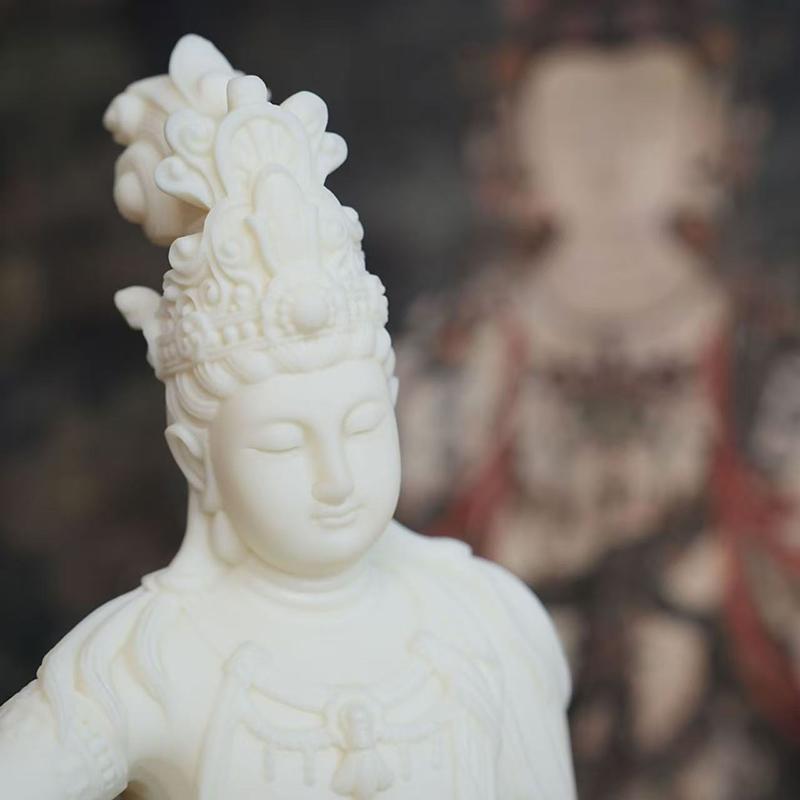 Buddhist figure Guanyin statue Resin Sculpture Home Living Room Office Wealth Luck Feng Shui Decor buddha statue