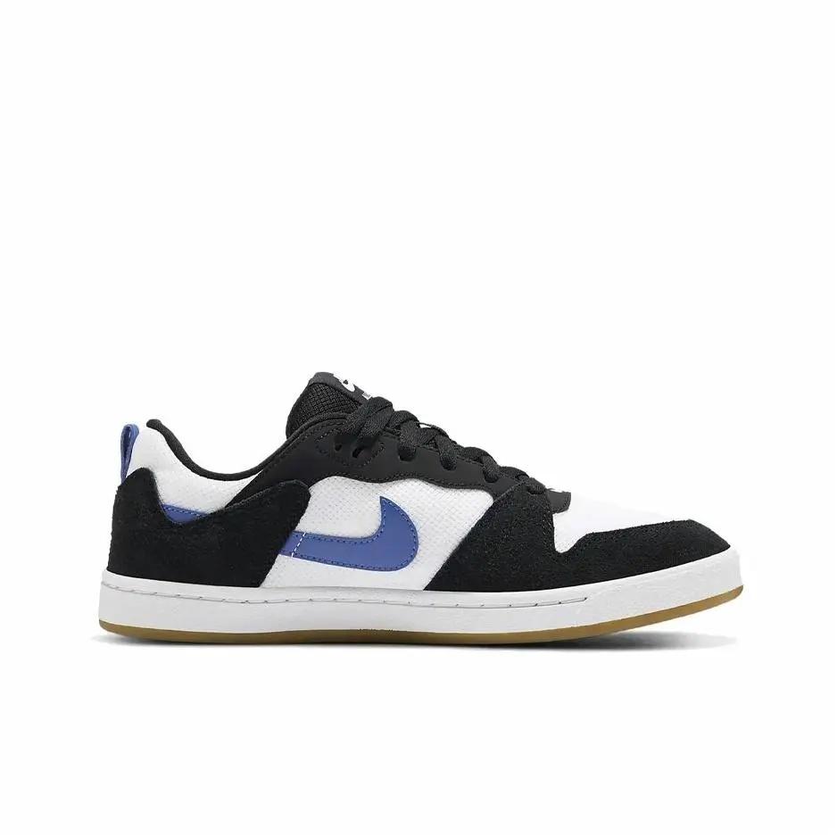 Nike SB Alleyoop Synthetic Leather Casual Series Fashion Versatile Sports Simple Low-Top Kids Casual Shoes Men Sneaker Black White Blue CI0882-104