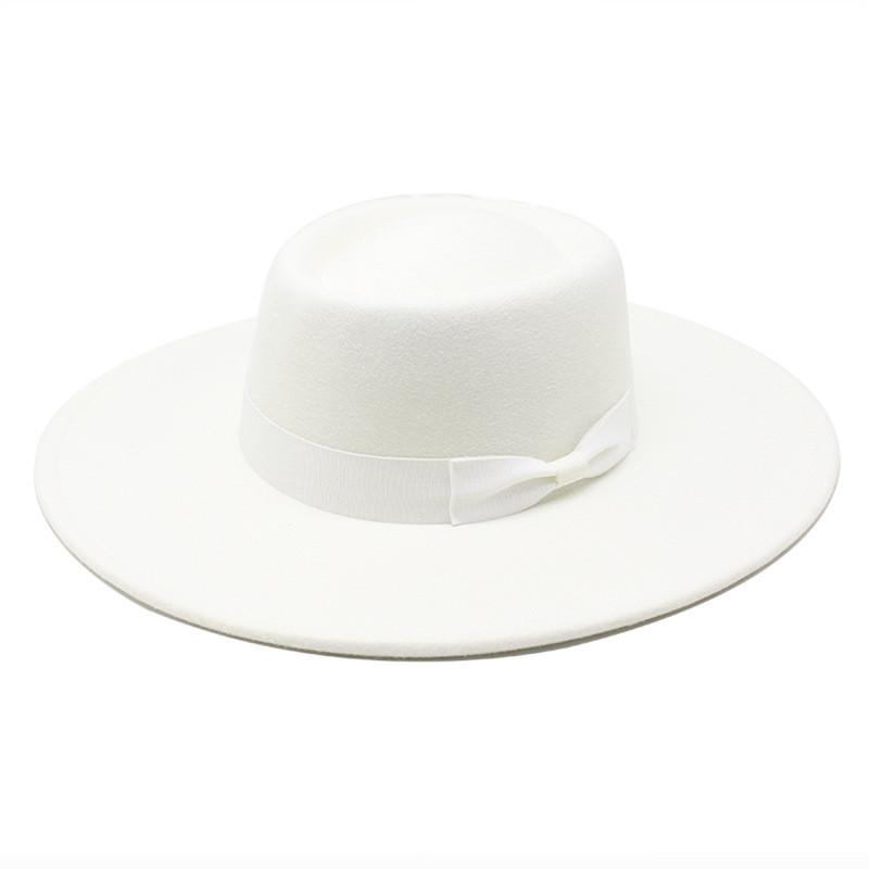 Wool Felt Fedora Hat For Men Women With Wide Brim In Classic Black For Formal Events