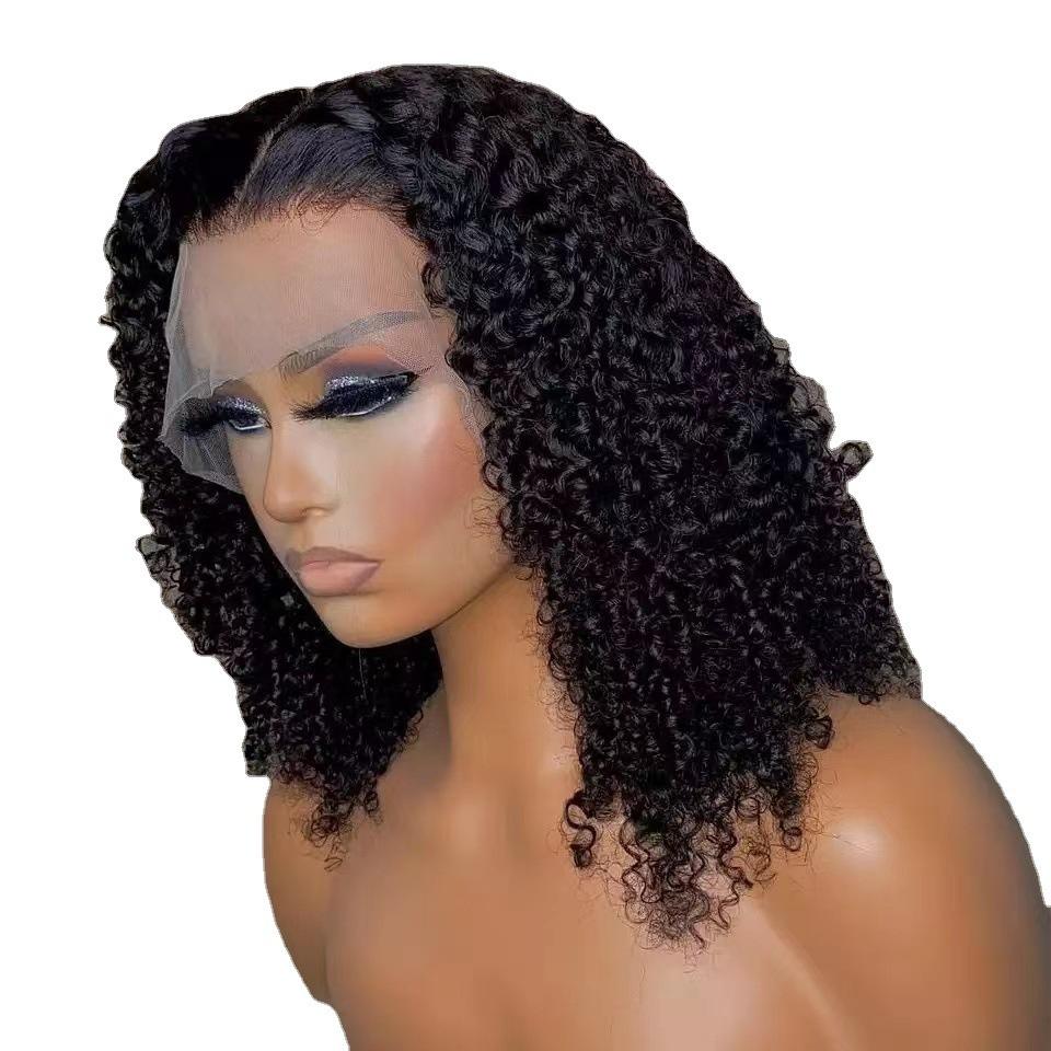 Front Lace Wig, Lace Headgear Women's African Small Roll Wig High Temperature Silk Chemical Fiber Long Curly Wig Spot