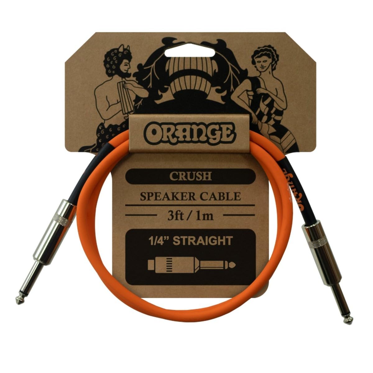 ORANGE CRUSH Speaker Cable 3ft 1m Straight CA040 Speaker Cable 1/4 оранжевый