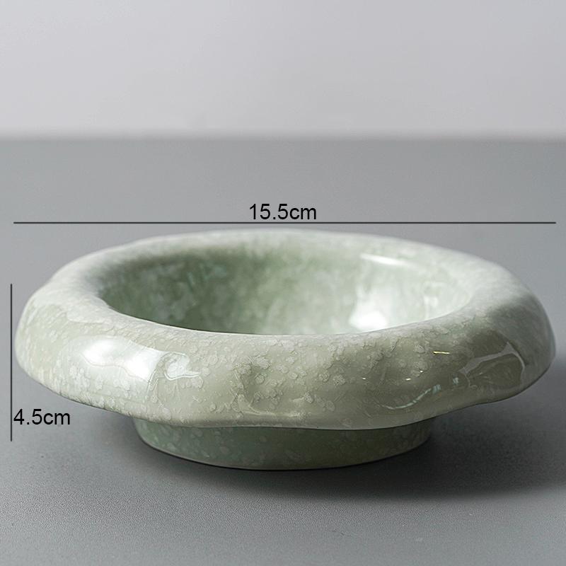 Ceramics Dinner Bowl Vintage Round Tableware Soup Basin Pasta Plate Household Restaurant Snack Pastry Dessert Plate Noodle Bowls