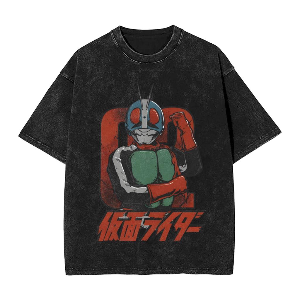 Kamen Rider Zornow Washed T Shirts Streetwear Hip Hop Fashion TShirts Tees Tops for Men Women 100 Cotton Harajuku Summer