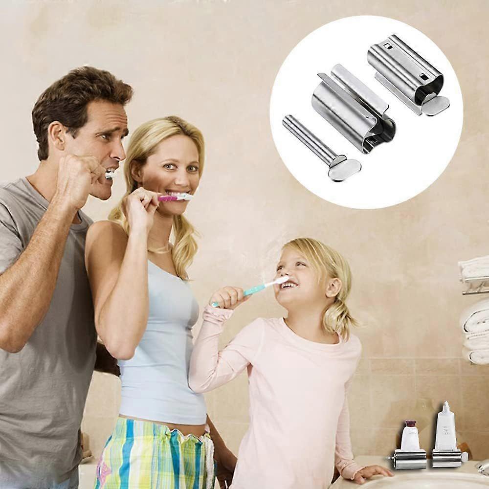 2pcs Toothpaste Tube Squeezer, Rolling Tube Toothpaste Squeezer, Stainless Steel Toothpaste Tube Squeezer