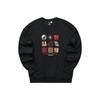 New Year Series Graphic Print Knit Crew Neck Sweatshirt Men Sweatshirt Carbon-Black L124M013-0018
