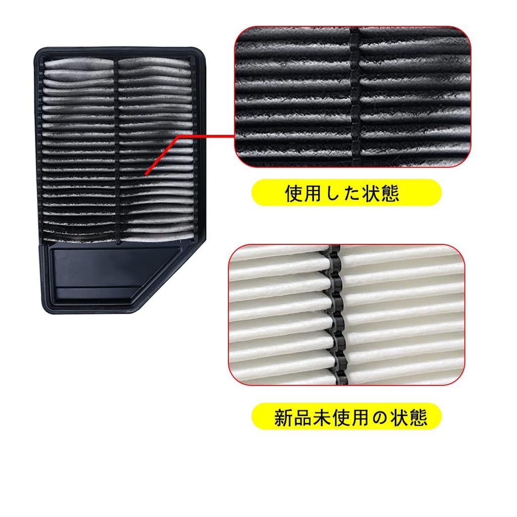 Dualmax Air Filter Air Compatible with Honda N-BOX N-ONE N-WGN Non-Turbo Vehicles, Replacement Part Number: 17220-5Z1-003, 2 Pcs