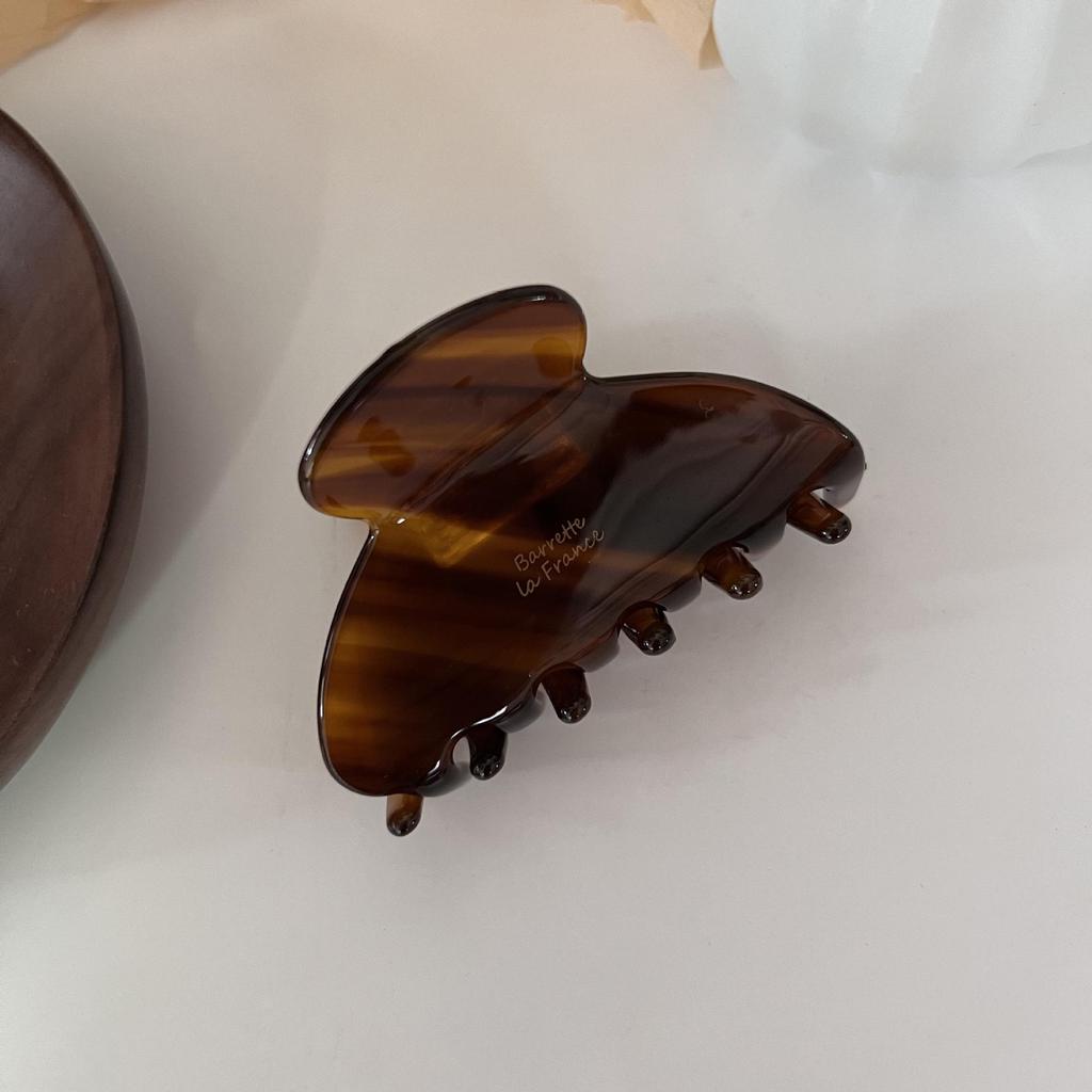 Französische Acetat Kleine Krallenklammer: Eleganter Haiklammer für den Hinterkopf für Halboffene Frisuren