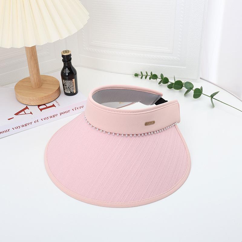 Summer sunscreen visor, new hat with enlarged brim, adult empty top hat, face covering and face showing, small summer cool hat for women