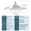**Silent Ceiling Fan & Light: Invisible E27 Mount for Bedroom, Dining & Living Room**