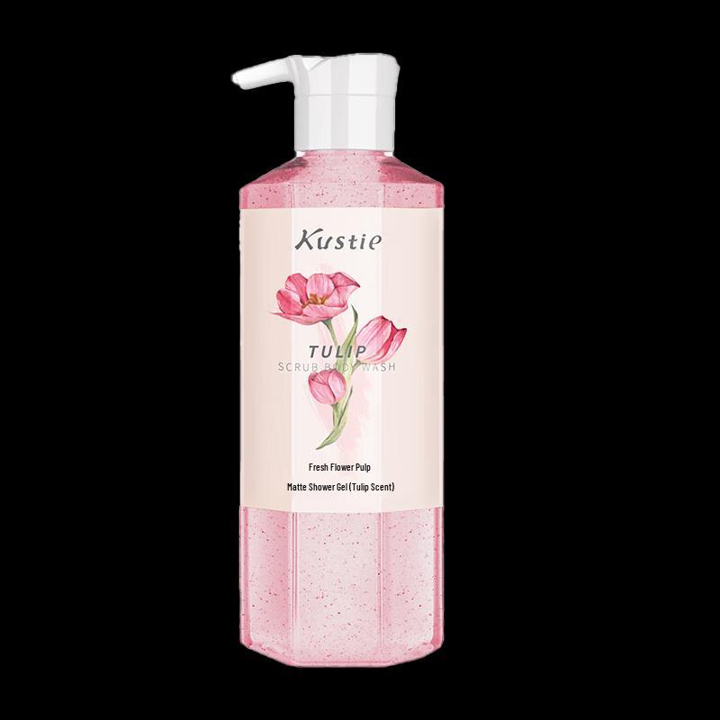 Kustie Tulip Flower Pulp Scrub Shower Gel 450g